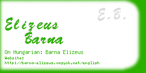 elizeus barna business card